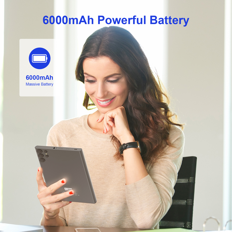 ไอเดีย C แท็บเล็ต 7 นิ้ว Wifi พร้อมเคส 8+256GB Storage Quad Core Processor 600x1024 IPS หน้าจอสัมผัส CM524 สีเทา