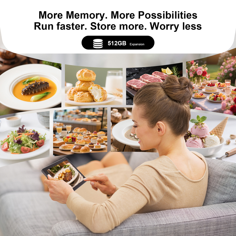 C idea แท็บเล็ต Wifi ขนาด 7 นิ้ว พร้อมเคส หน่วยความจำ 8+256GB โปรเซสเซอร์ Quad Core หน้าจอสัมผัส IPS 600x1024 รุ่น CM528 สีดำ