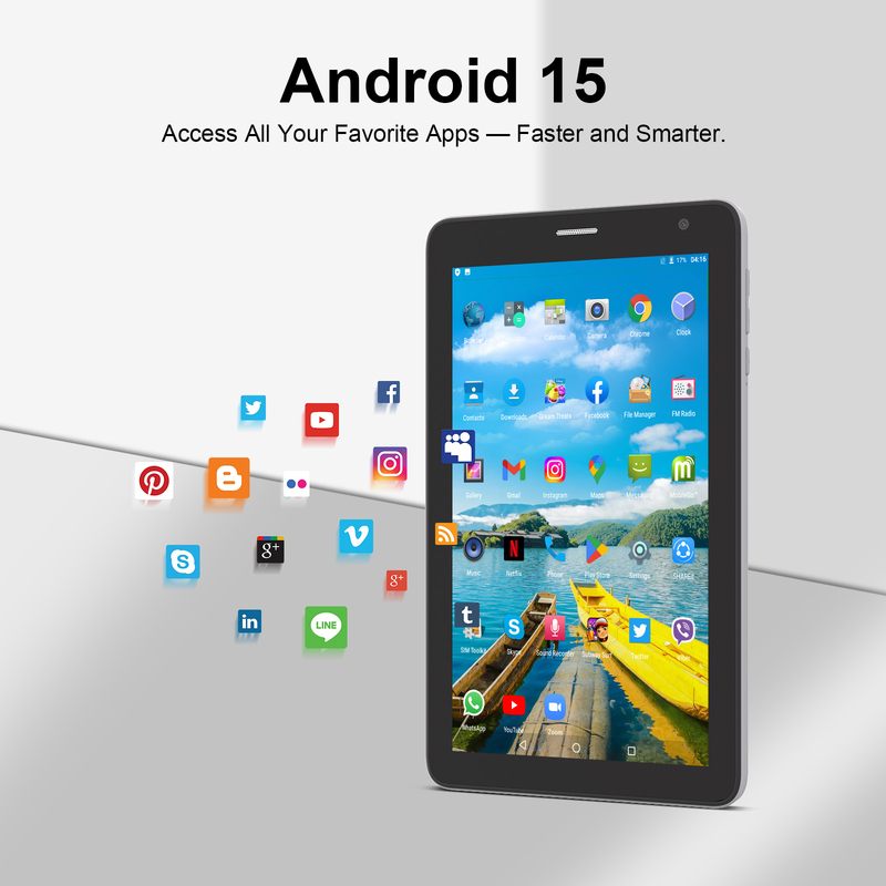 ไอเดีย C แท็บเล็ต 7 นิ้ว Wifi พร้อมเคส 8+256GB Storage Quad Core Processor 600x1024 IPS หน้าจอสัมผัส CM528 สีเทา