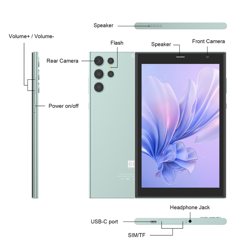 ไอเดีย C แท็บเล็ต 8 นิ้ว Wifi พร้อม 8+512GB Storage Quad Core Processor 800x1280 IPS หน้าจอสัมผัสสีเขียว CM824