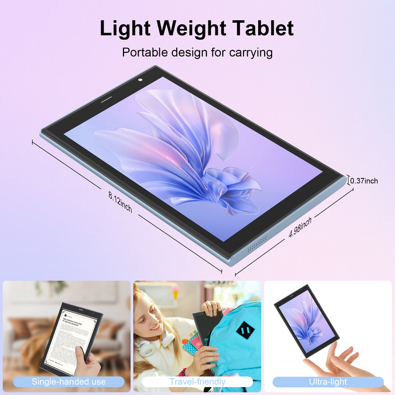 C idea แท็บเล็ต Wifi ขนาด 8 นิ้ว พร้อมหน่วยความจำ 8+512GB โปรเซสเซอร์ Quad Core หน้าจอสัมผัส IPS 800x1280 สีน้ำเงิน CM824