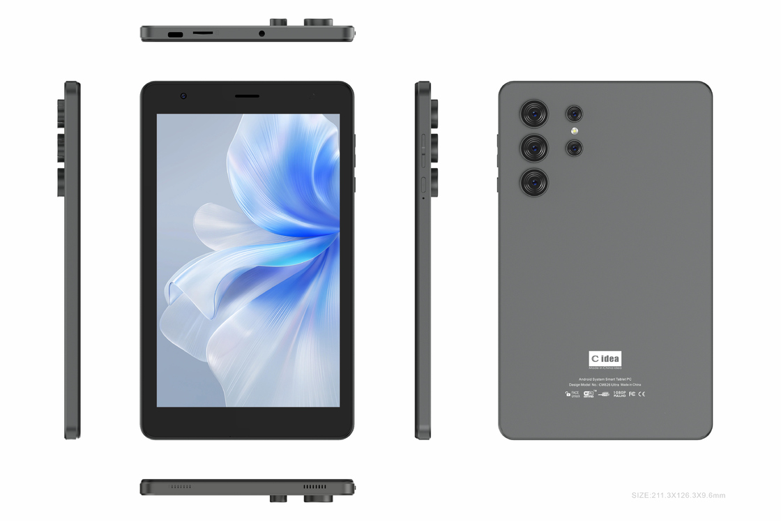ไอเดียซี Youth 8 Inch Tablet แอนดรอยด์ 13 พร้อมจอไฟฟ้าสีฟ้า, WiFi, 32GB + 64GB, 800*1280 IPS incell CM826