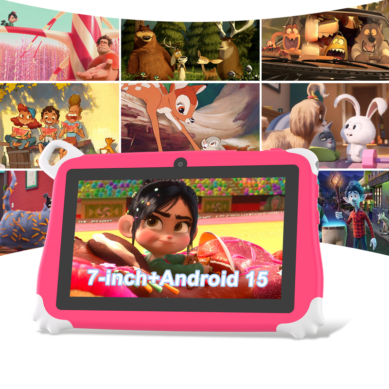 C Idea แอนดรอยด์ 15 เด็ก แท็บเล็ต 8+256GB แท็บเล็ตการศึกษา เด็กสเปดด้วย APP มิตรภาพ CM86 สีชมพู