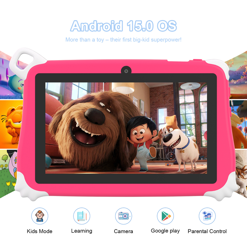 C Idea แอนดรอยด์ 15 เด็ก แท็บเล็ต 8+256GB แท็บเล็ตการศึกษา เด็กสเปดด้วย APP มิตรภาพ CM86 สีชมพู