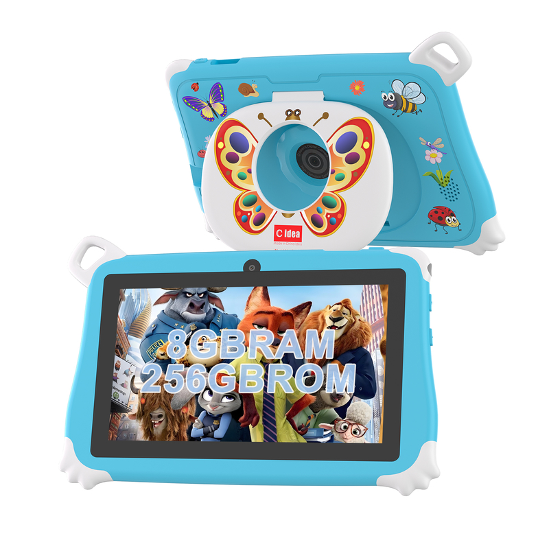 C Idea Android 15 Kids Tablet 8+256GB แท็บเล็ตการศึกษา Kidspad พร้อม Friendly APP CM86 สีฟ้า