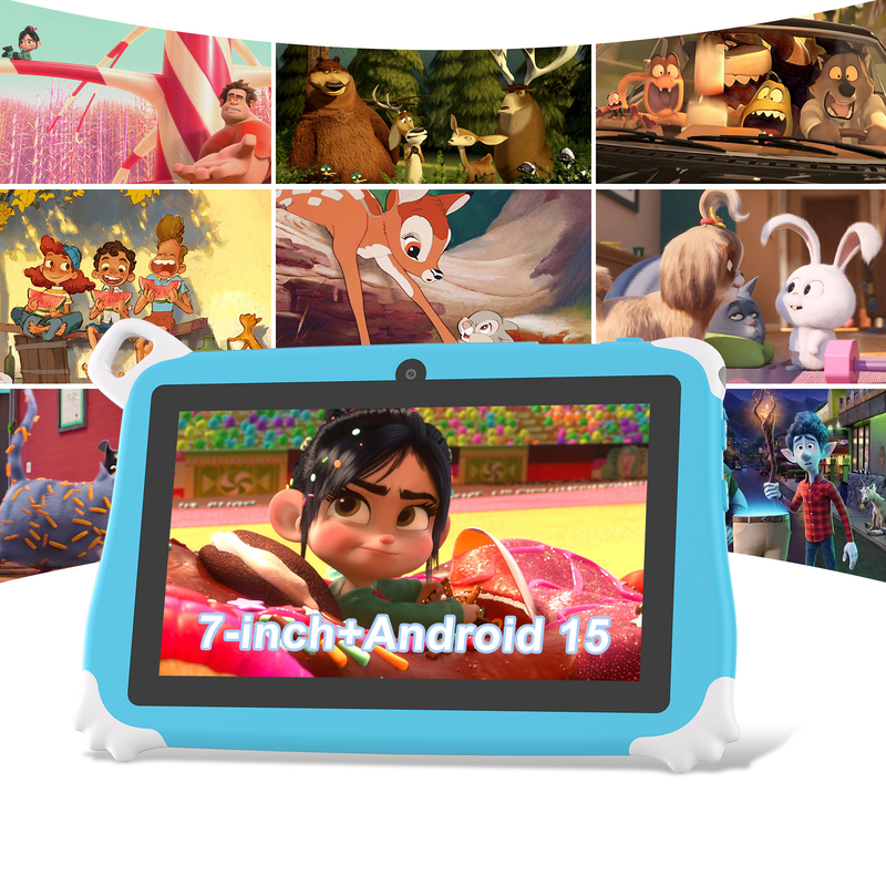 C Idea Android 15 Kids Tablet 8+256GB แท็บเล็ตการศึกษา Kidspad พร้อม Friendly APP CM86 สีฟ้า