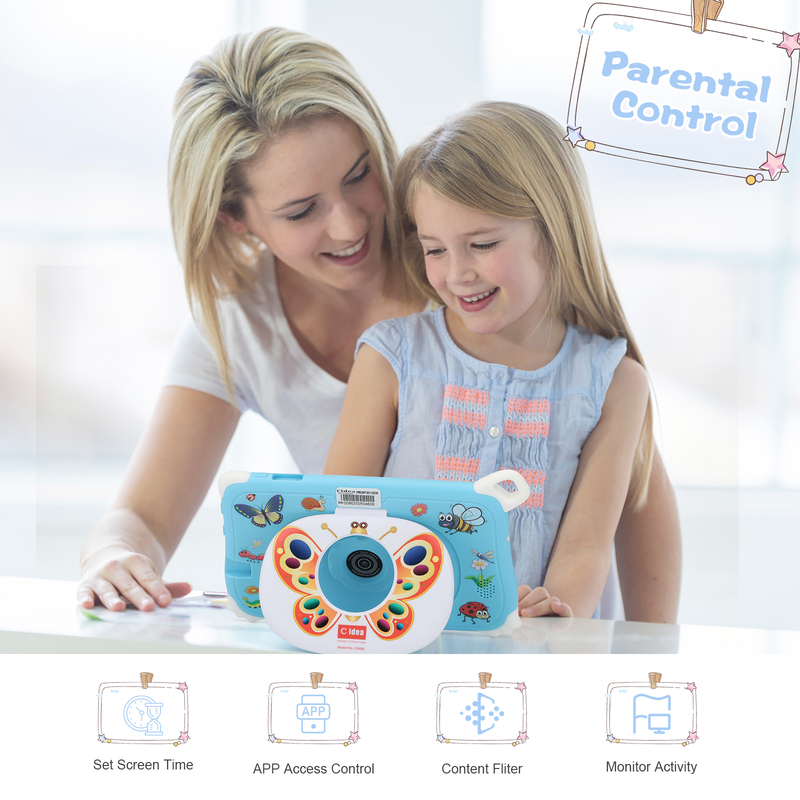 C Idea Android 15 Kids Tablet 8+256GB แท็บเล็ตการศึกษา Kidspad พร้อม Friendly APP CM86 สีฟ้า