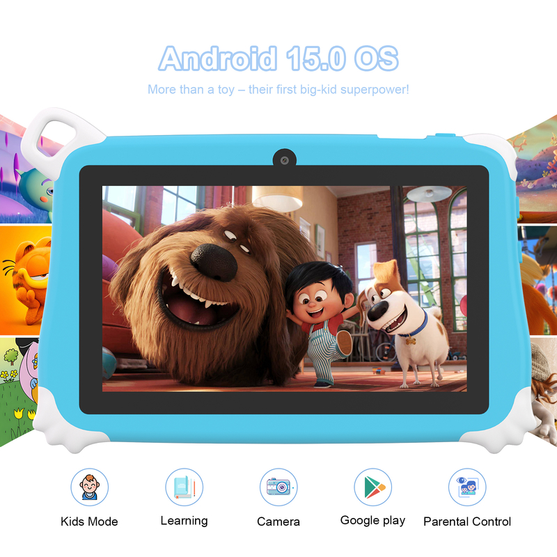 C Idea Android 15 Kids Tablet 8+256GB แท็บเล็ตการศึกษา Kidspad พร้อม Friendly APP CM86 สีฟ้า