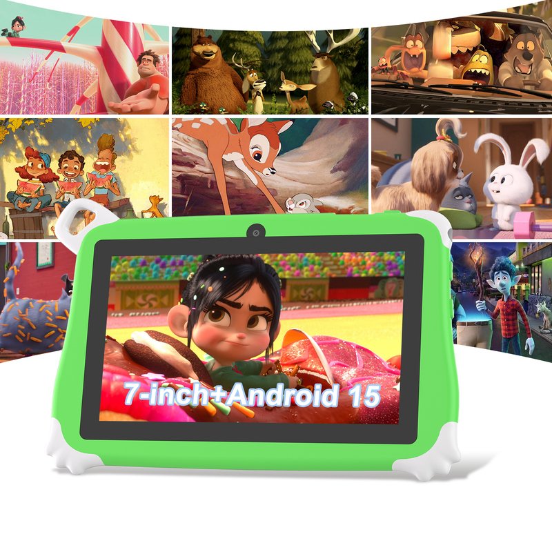 C Idea Android 15 Kids Tablet 8+256GB แท็บเล็ตการศึกษา Kidspad กับ Friendly APP CM86 สีเขียว