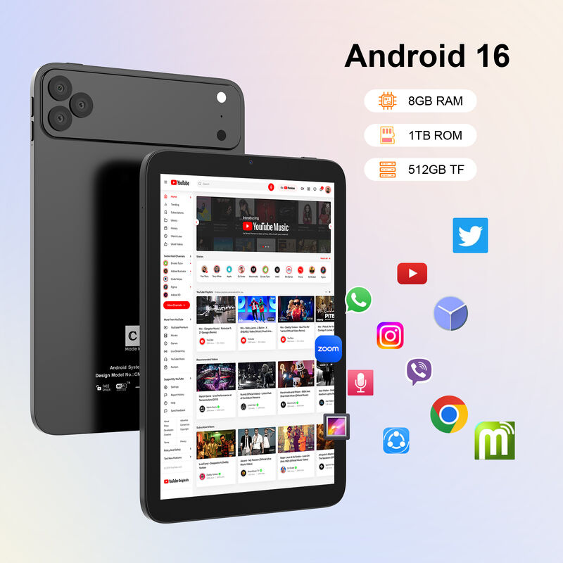 ไอเดีย C 10.1 นิ้ว แอนดรอยด์ WiFi หน้าจอสัมผัส ดํา แท็บเล็ต PC ด้วยคีย์บอร์ด 5G Quad-core CM10017Air