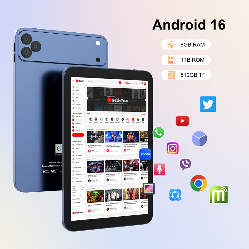 C ไอเดีย แท็บเล็ตพีซีหน้าจอสัมผัส Android WiFi ขนาด 10.1 นิ้ว สีน้ำเงิน พร้อมคีย์บอร์ด 5G Quad-core รุ่น CM10017Air