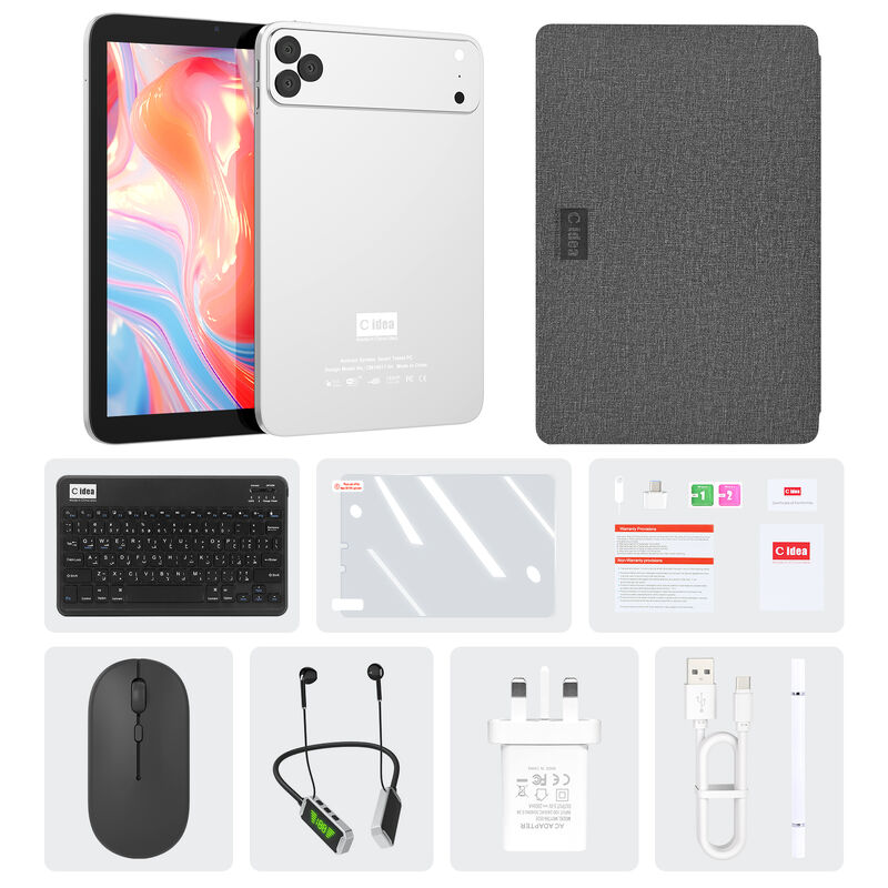 C ไอเดีย แท็บเล็ตพีซีหน้าจอสัมผัส Android WiFi ขนาด 10.1 นิ้ว สีน้ำเงิน พร้อมคีย์บอร์ด 5G Quad-core รุ่น CM10017Air