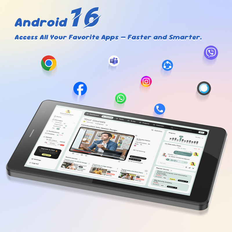 C idea 7 inch Wifi Tablet with Case 8+256GB Storage Quad Core Processor 600x1024 IPS Touchscreen CM517 air