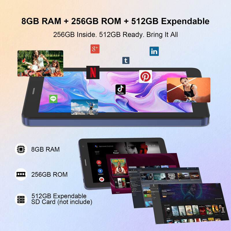 แท็บเล็ตอัจฉริยะ C idea ขนาด 7 นิ้ว ระบบ Android 8+256GB 8*CortexTm-A53 WiFi Tablet หน้าจอสัมผัส HD CM517 air