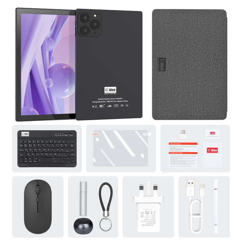C idea 10.1 inch Android WiFi Touch Screen black Tablet PC with 5G Keyboard Quad-core CM8700plus