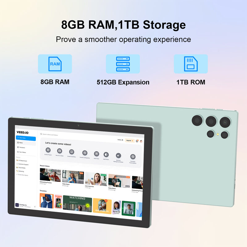 C Idea แท็บเล็ต Android ขนาด 10 นิ้ว Snapdragon CPU พร้อมคีย์บอร์ดสําหรับนักเรียน CM9000ultra Green