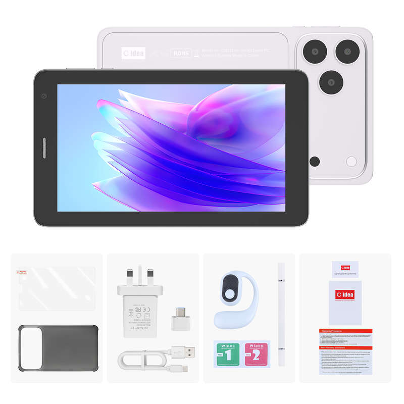 แท็บเล็ตอัจฉริยะ C idea ขนาด 7 นิ้ว ระบบ Android 8+256GB 8*CortexTm-A53 WiFi Tablet หน้าจอสัมผัส HD CM517 air