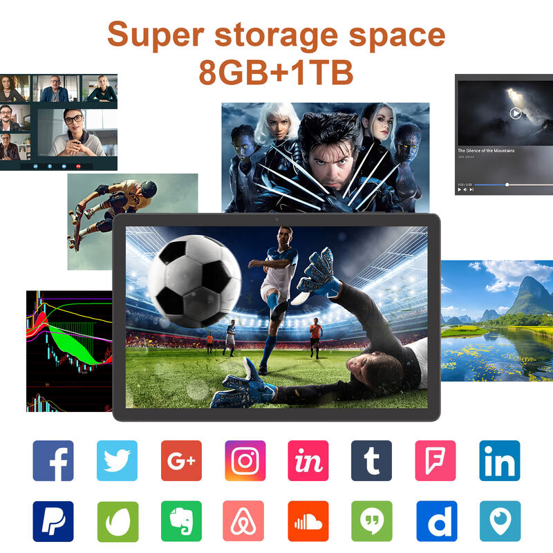 C Idea CM10016 Plus 10.36 นิ้ว แอนดรอยด์ 16 บิซเนส แท็บเล็ต 8-คอร์ 8GB 1TB Storage FHD Touch Screen คอมพิวเตอร์ (สีดํา)