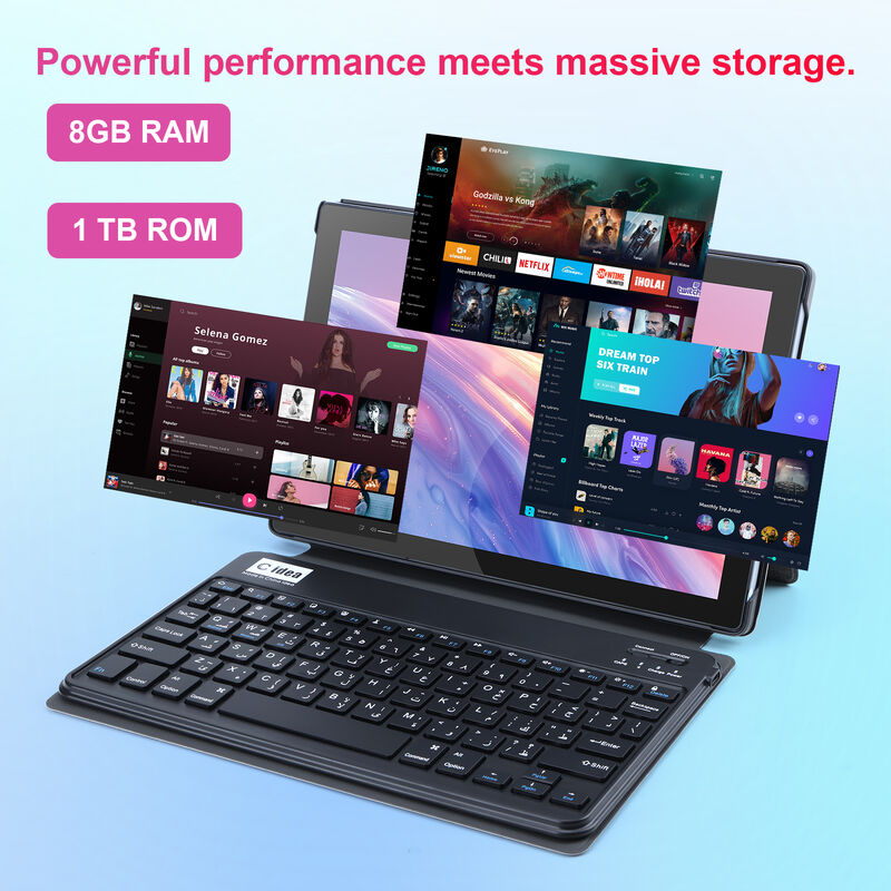 C idea Factory 10.1 นิ้วหน้าจอ HD ระบบ Android 8GB + 1TB ขนาดใหญ่ผู้ใหญ่แท็บเล็ตพีซี CM8700 Plus